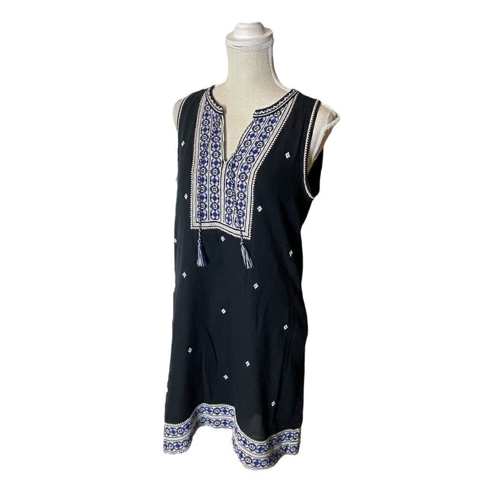 Madewell Embroidered Suncoast Dress in Navy Blue - Picture 9 of 17